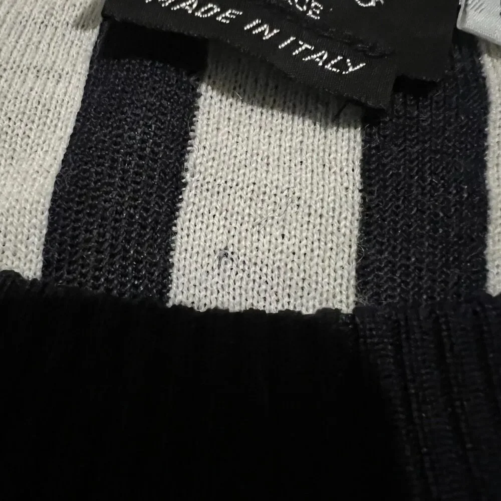 Valentino Boutique Italy Striped Knit Sweater 54 XL Wool Cotton - Picture 6 of 11
